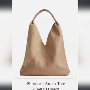 Shiraleah Arden Tan Tote Bag NEW